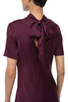 Iris Silk Dress in Syrah