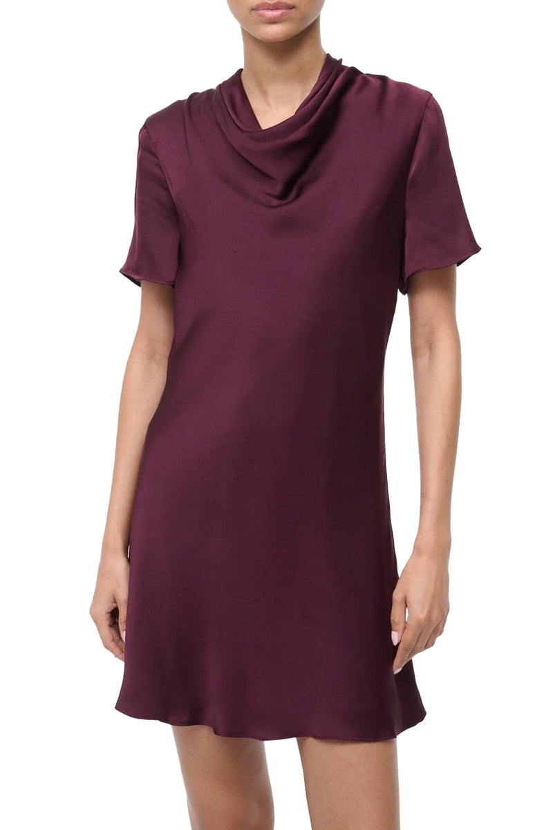 Iris Silk Dress in Syrah