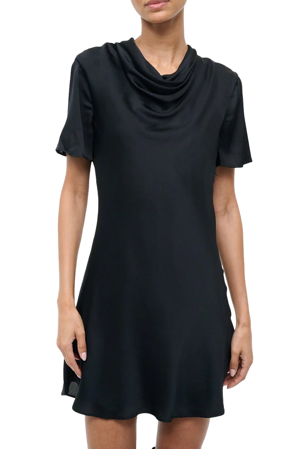 Iris Silk Dress in Black