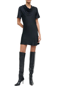 Iris Silk Dress in Black