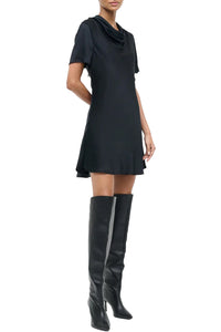 Iris Silk Dress in Black