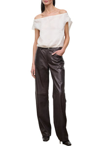 Larissa Silk Top in Ivory