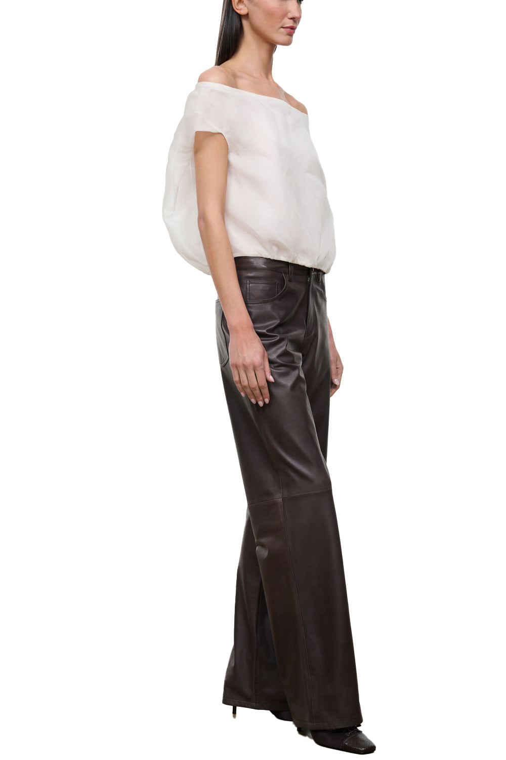 Larissa Silk Top in Ivory