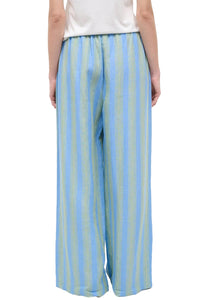 Mateo Linen Pant in Seaport Stripe