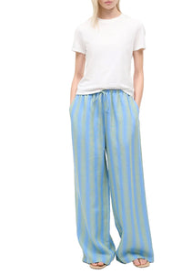 Mateo Linen Pant in Seaport Stripe