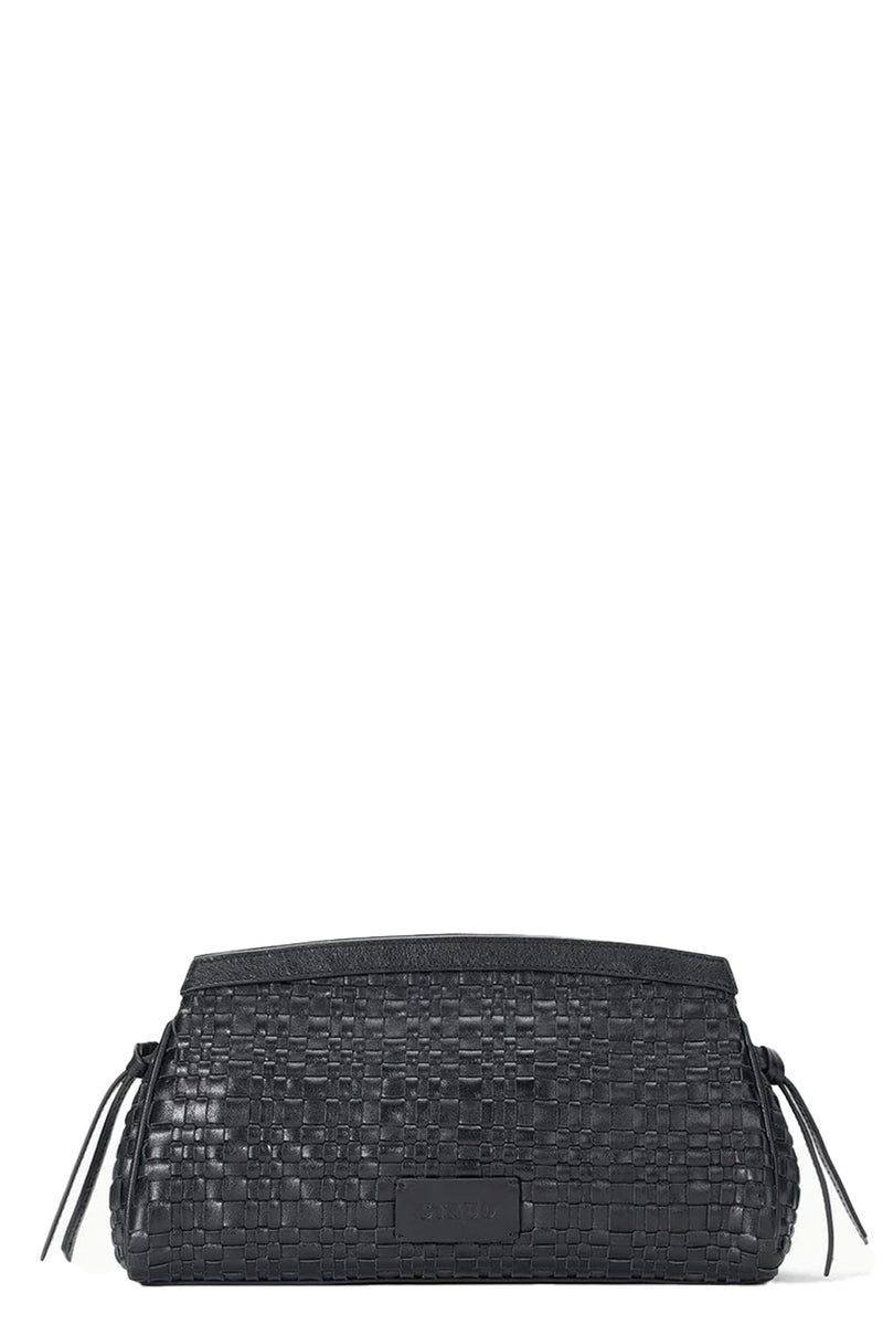 Maude Convertible Clutch in Black Woven