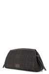 Maude Soft Clutch in Espresso Woven Leather