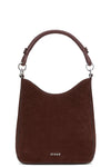 Mel Shoulder Bag in Mahogany Suede