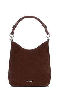 Mel Shoulder Bag in Mahogany Suede