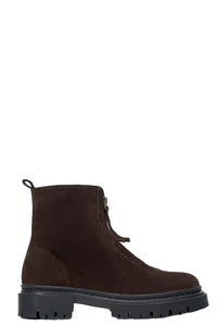 Miles Zip Ankle Boot in Espresso Suede