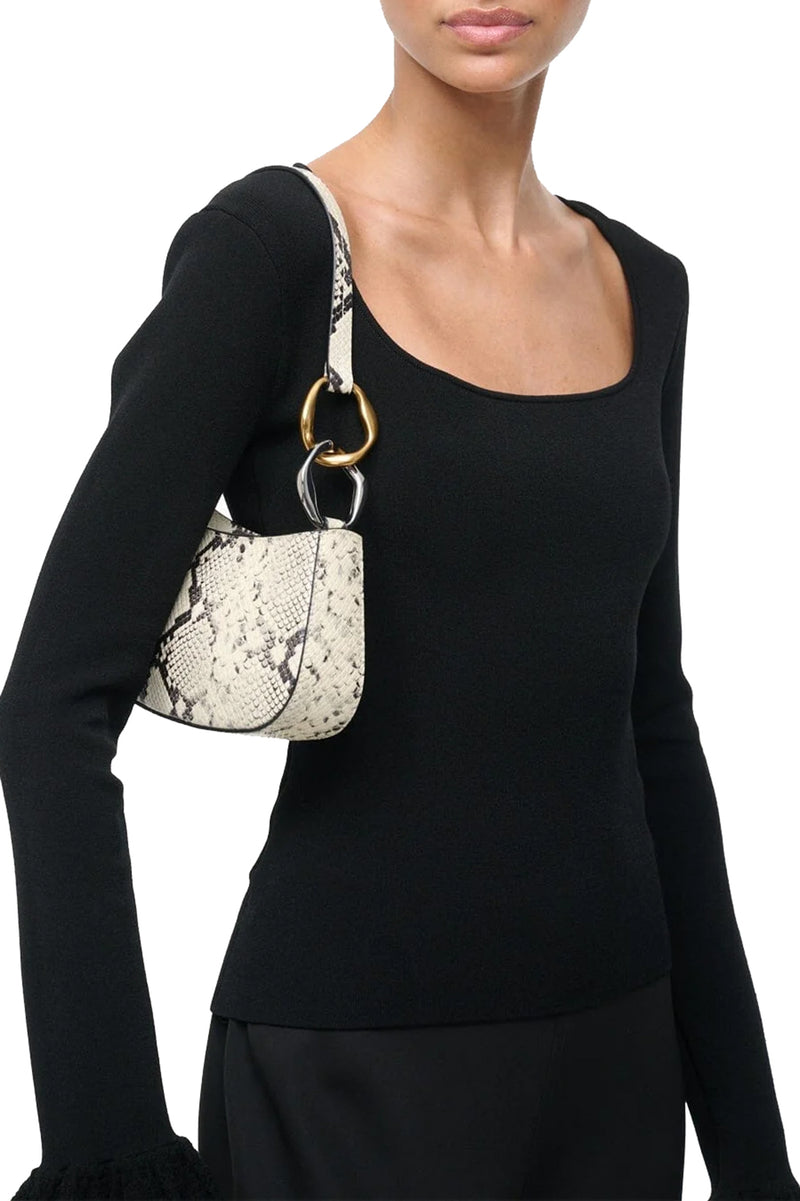 Ollie Bag in White Snake