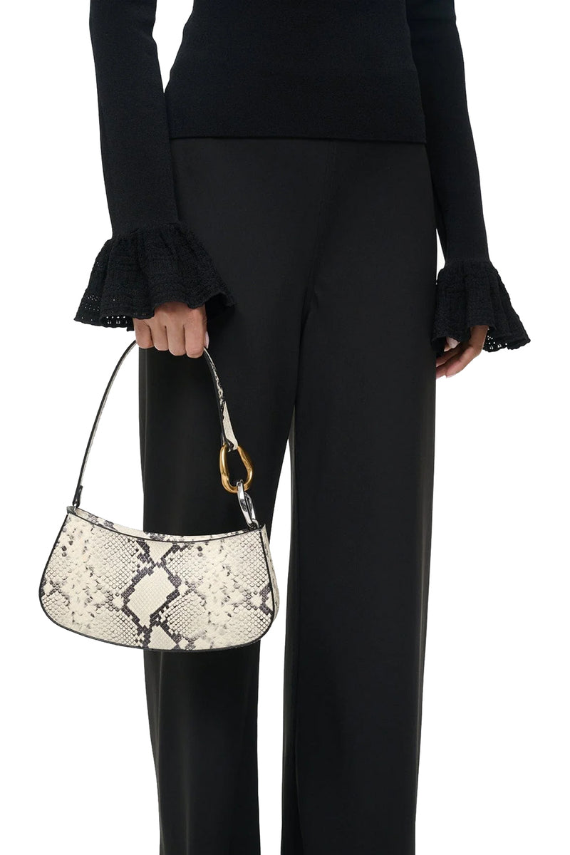 Ollie Bag in White Snake