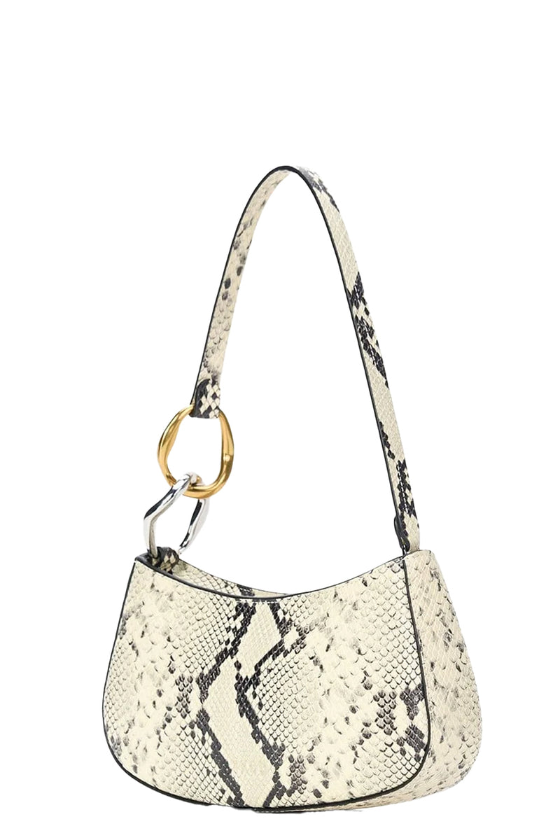 Ollie Bag in White Snake