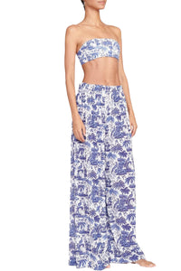 Marza Pant in Blue Toile