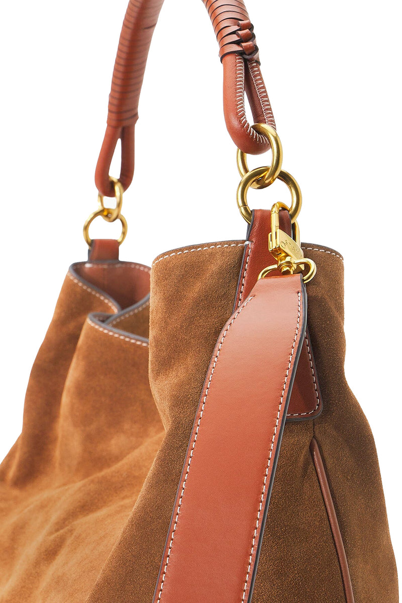 Perry Bag in Tan Suede