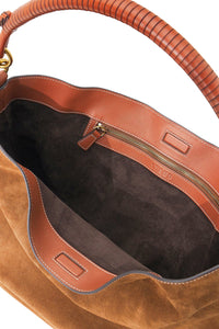 Perry Bag in Tan Suede