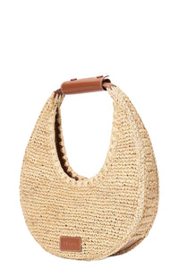 Moon Raffia Bag in Natural Raffia