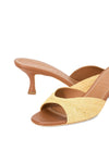 Brigitte Mule in Natural Raffia