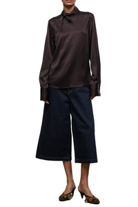 Rhodes Silk Top in Earth