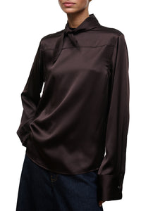 Rhodes Silk Top in Earth