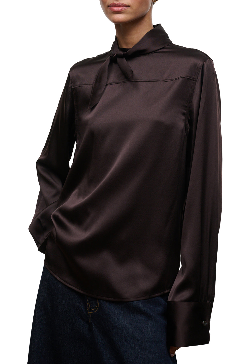 Rhodes Silk Top in Earth