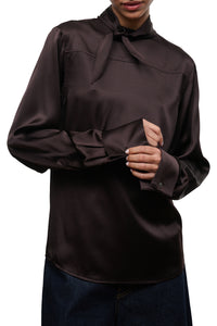 Rhodes Silk Top in Earth