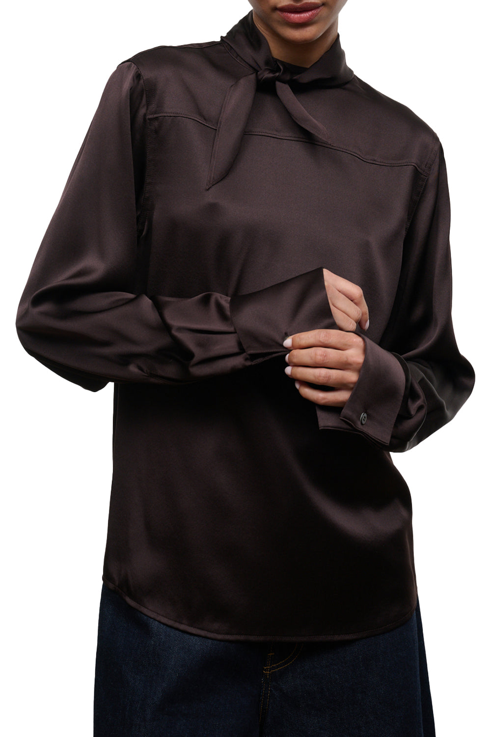 Rhodes Silk Top in Earth