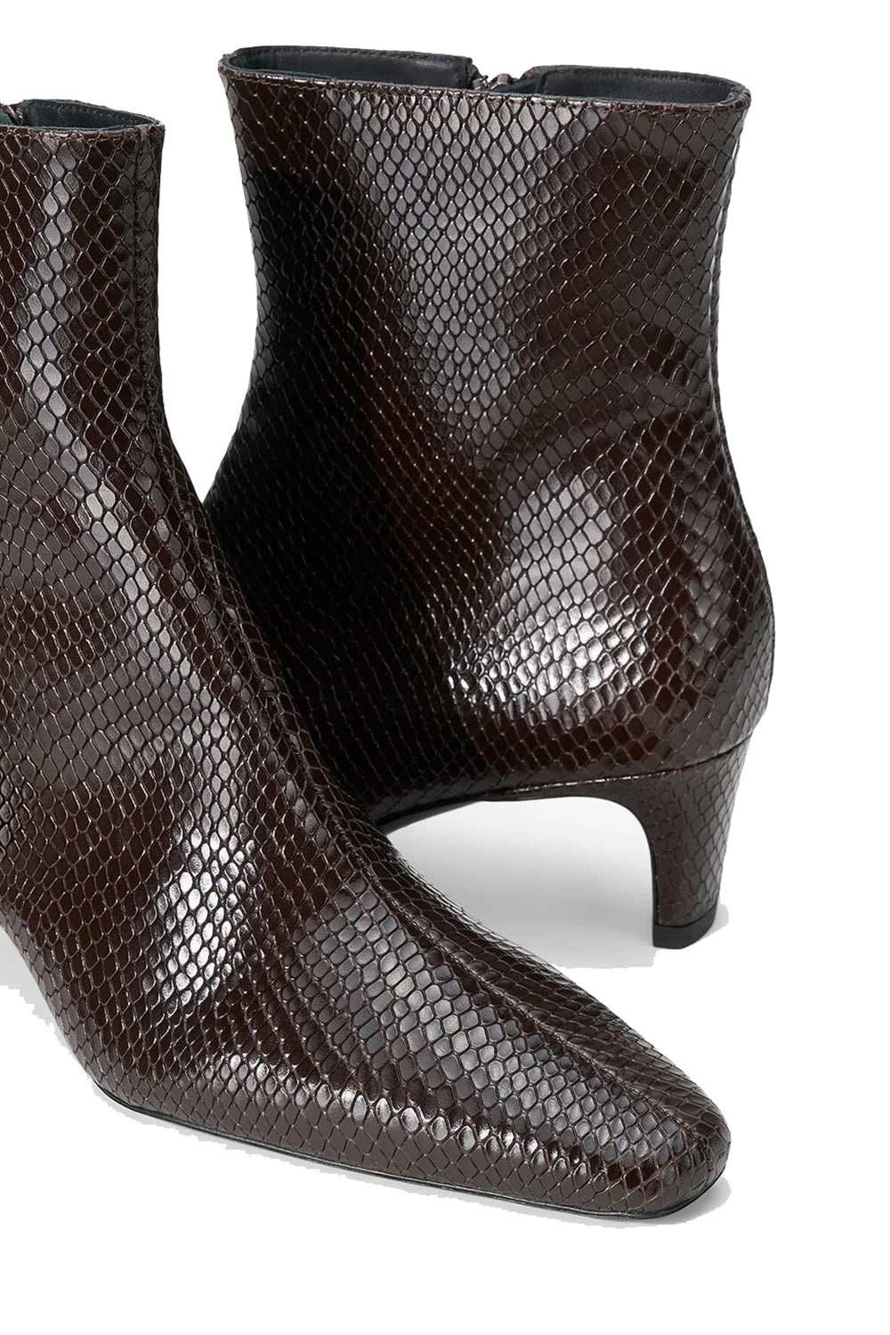 Wally Ankle Boots in Espresso Snake