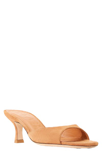Brigitte Mule in Tan Suede