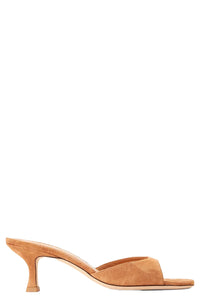 Brigitte Mule in Tan Suede