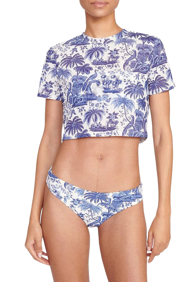 Fernanda Top in Blue Toile