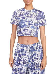 Fernanda Top in Blue Toile