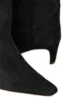 Western Wally in Black Suede