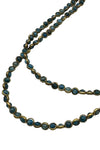 Gemstone Necklace with Gold Plated Rings in Opaque Apatite