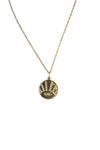 Gold Vermeil & Pave Diamond Horizon Evil Eye Pendant Necklace