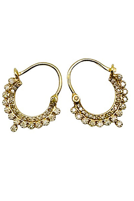14K Gold Chain & Oval Drop Earrings