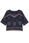 The Beaded Vintage Sailor Top in Navy