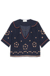 The Beaded Vintage Sailor Top in Navy