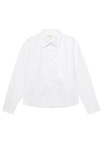 The Cropped Oxford Shirt in White
