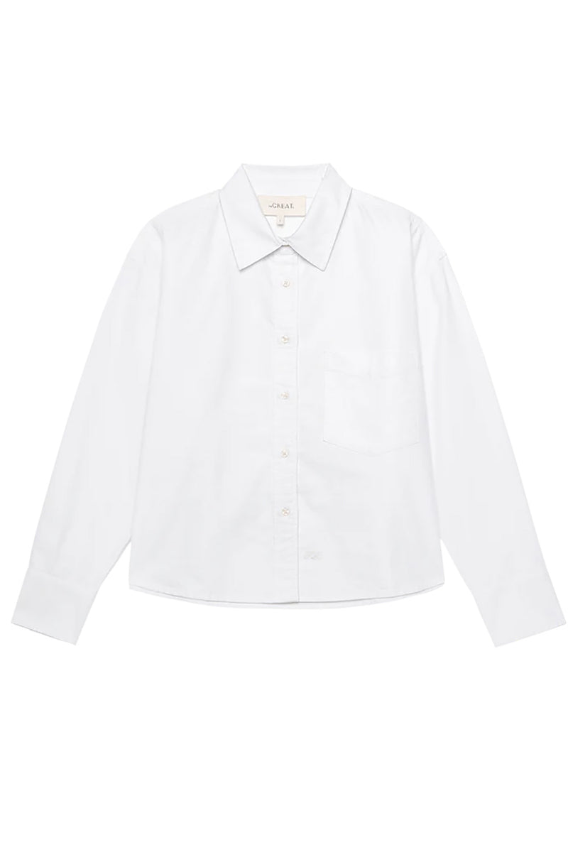 The Cropped Oxford Shirt in White