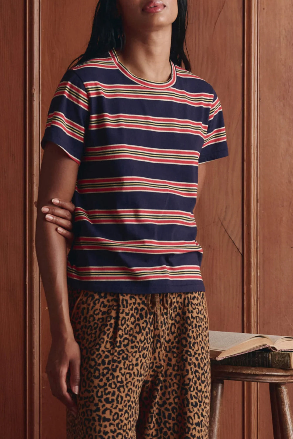 The Little Tee in Scout Stripe