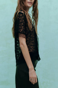 The Cotillion Top in Black