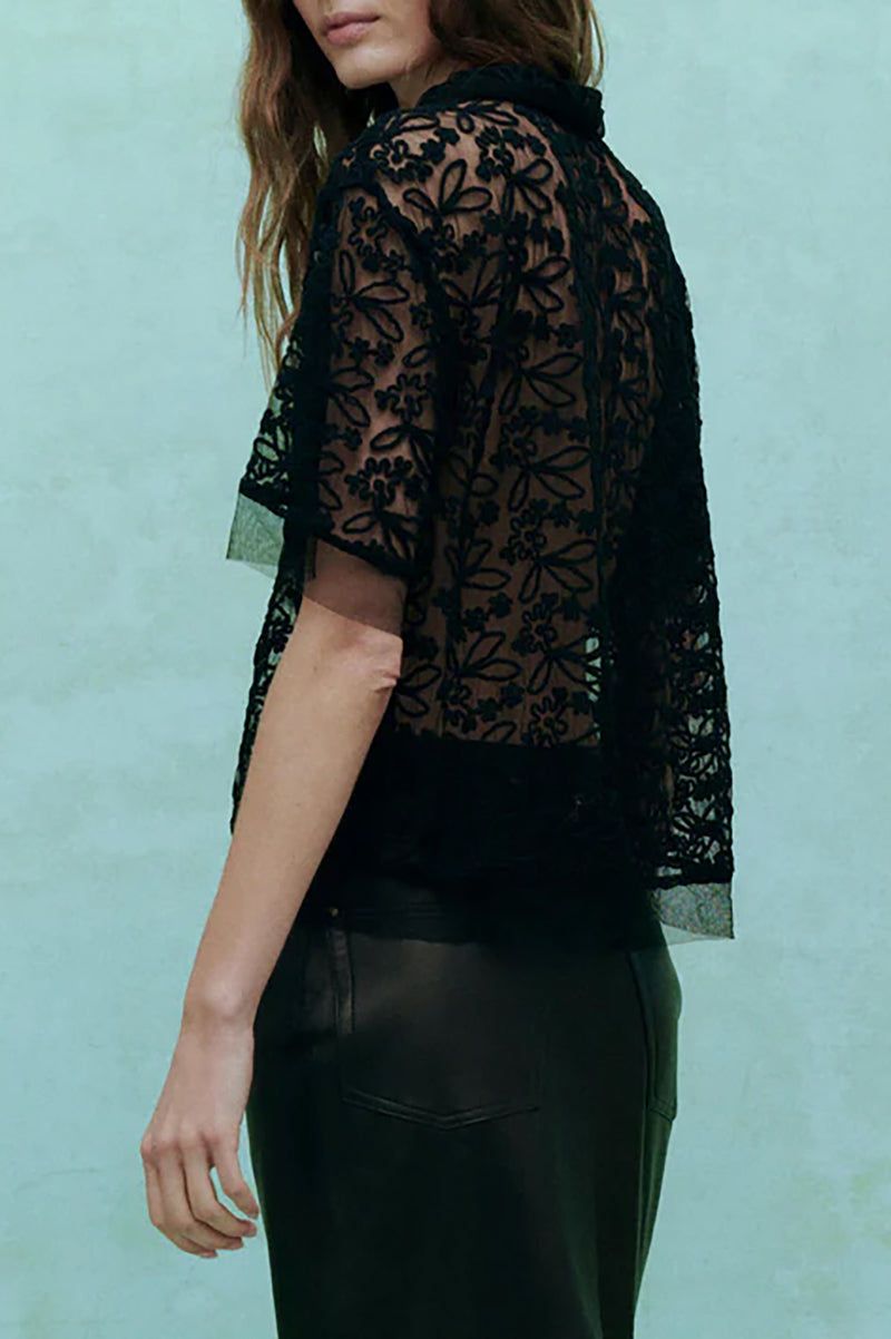 The Cotillion Top in Black