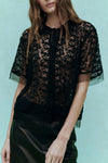 The Cotillion Top in Black