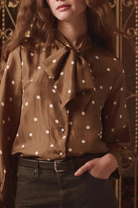 Zenith Top in Copper Bubble Dot