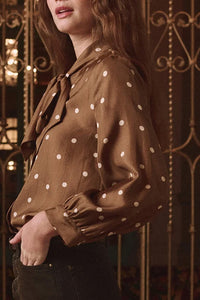 Zenith Top in Copper Bubble Dot