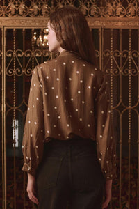 Zenith Top in Copper Bubble Dot
