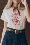 The Boxy Crew in Washed White with Rodeo Star Graphic