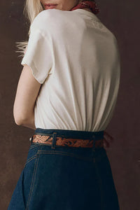 The Boxy Crew in Washed White with Rodeo Star Graphic