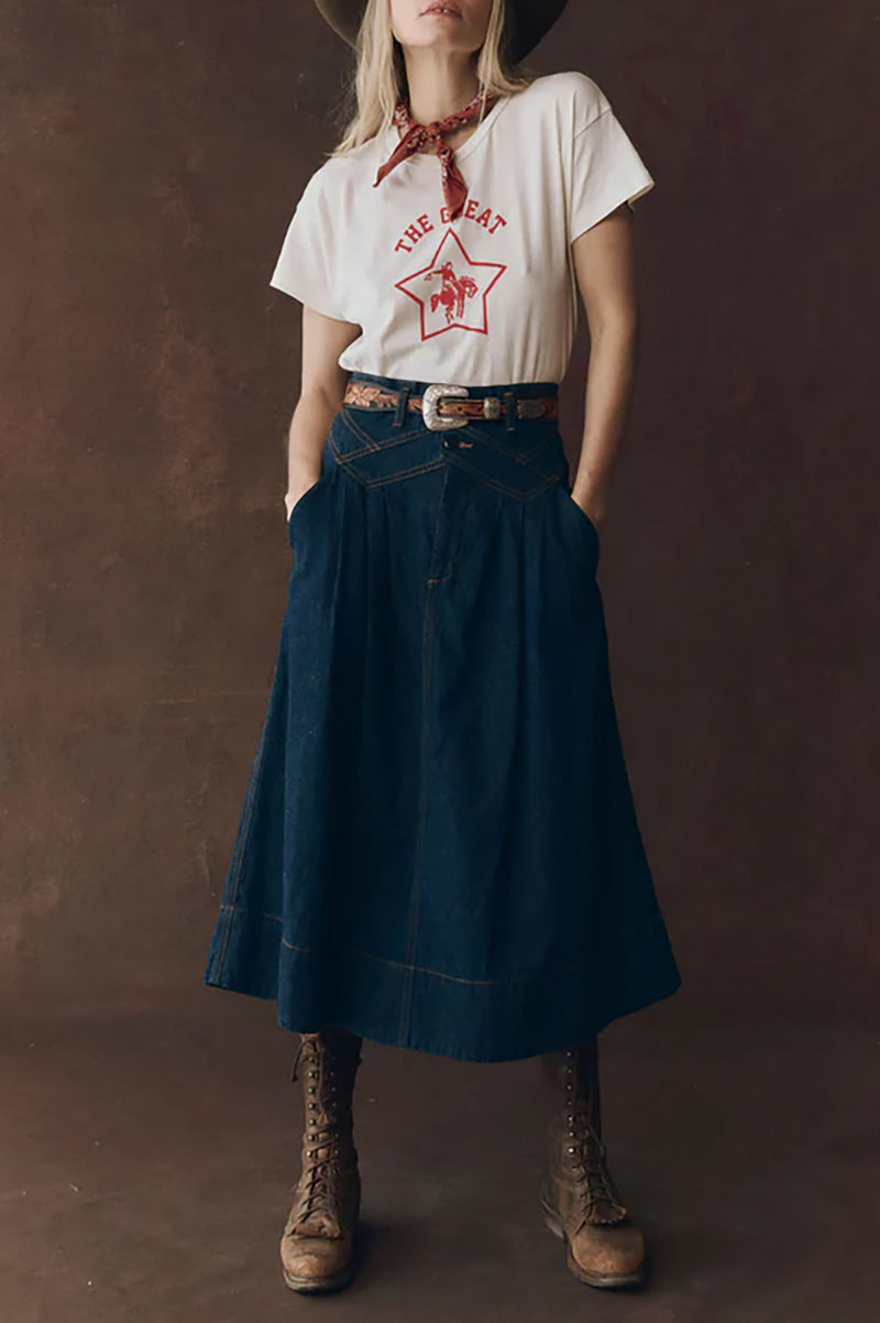 The Boxy Crew in Washed White with Rodeo Star Graphic